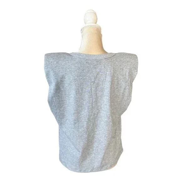 DO NOT BUY Endless Rose Gray Shoulder Pad Shirt Size Xs Extra Small - Picture 3 of 6